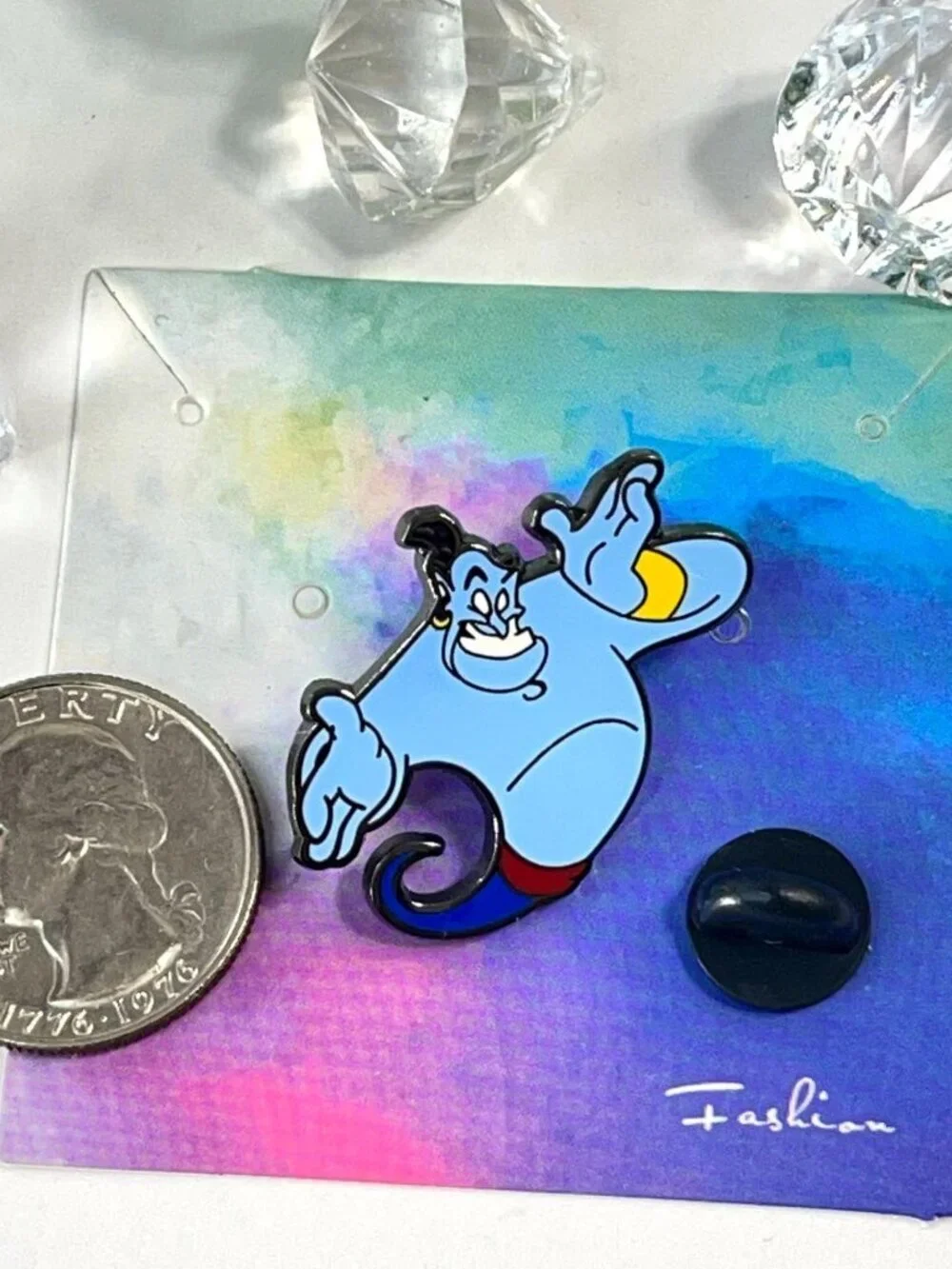 Aladdin Lapel Pin Genie Golden Lamp Enamel Brooch Badge Accessories Jewelry Pin